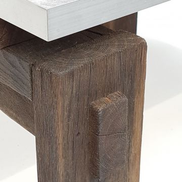 stolik plastry drewna